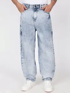 Bene Kleed Men Pure Cotton Mid-Rise Light Fade Baggy Jeans