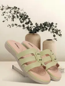 CORSICA Women Textured Open Toe Flats