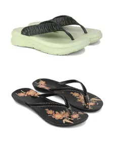 PENNEN Women Multicoloured Thong Flip-Flops