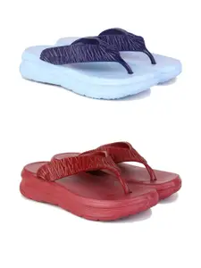 PENNEN Women Multicoloured Thong Flip-Flops