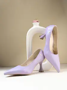 DressBerry Women Leather Party Kitten Pumps