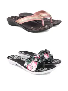 PENNEN Women Multicoloured Thong Flip-Flops