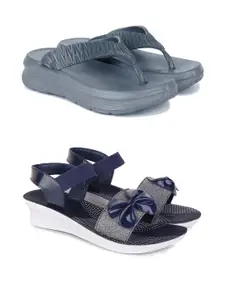 PENNEN Women Multicoloured Thong Flip-Flops