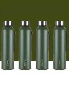 BOROSIL Set of 4 Stainless Steel Solid Water Bottle