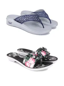 PENNEN Women Multicoloured Thong Flip-Flops