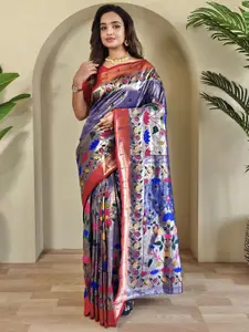 DEVATITHI Women Ethnic Motifs Zari Silk Blend Saree