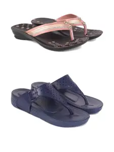 PENNEN Women Multicoloured Thong Flip-Flops