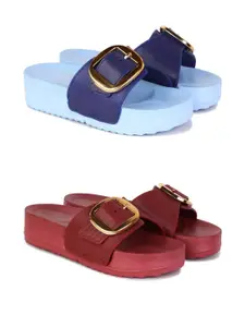 PENNEN Women Multicoloured Thong Flip-Flops