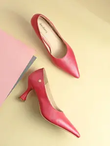 DressBerry Women Leather Party Kitten Pumps