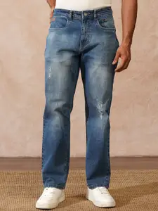 WROGN Men Comfort Relaxed Fit Mid-Rise Mildly Distressed Heavy Fade Jeans