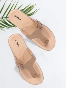 CORSICA Women Textured Open Toe Flats