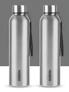 BOROSIL Laguna 2 Pieces Steel Stainless Steel Leakproof Water Bottle