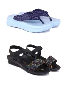 PENNEN Women Multicoloured Thong Flip-Flops