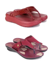 PENNEN Women Multicoloured Thong Flip-Flops