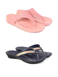 PENNEN Women Multicoloured Thong Flip-Flops