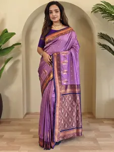 DEVATITHI Ethnic Motifs Woven Design Zari Saree