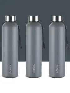 BOROSIL Set of 3 Stainless Steel Solid Water Bottle