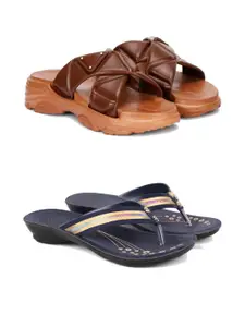 PENNEN Women Multicoloured Thong Flip-Flops