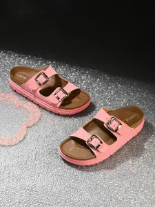 Lavie Women Solid Open Toe Flats with Buckles