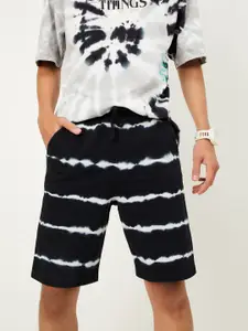 max Boys Striped Tie & Dyed Cotton Shorts