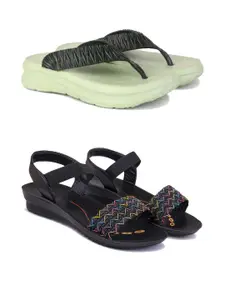 PENNEN Women Multicoloured Thong Flip-Flops