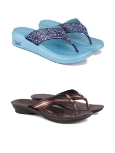 PENNEN Women Multicoloured Thong Flip-Flops