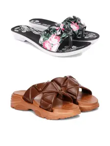 PENNEN Women Multicoloured Thong Flip-Flops