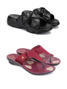 PENNEN Women Multicoloured Thong Flip-Flops