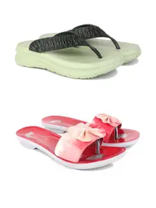 PENNEN Women Multicoloured Thong Flip-Flops