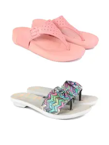 PENNEN Women Multicoloured Thong Flip-Flops