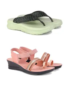 PENNEN Women Multicoloured Thong Flip-Flops