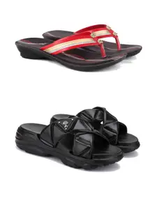 PENNEN Women Multicoloured Thong Flip-Flops