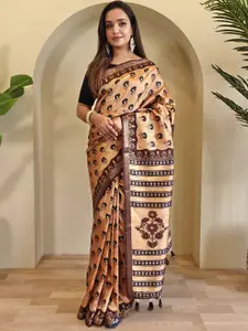 DEVATITHI Women Floral Printed Silk Blend Saree