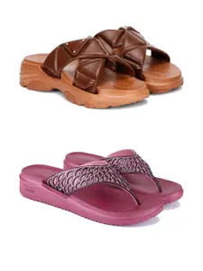 PENNEN Women Multicoloured Thong Flip-Flops