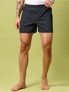 V-Mart Men Printed Mid Rise Regular Fit Regular Shorts