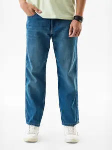 Snitch Men Mid-Rise Light Fade Clean Look Baggy Jeans