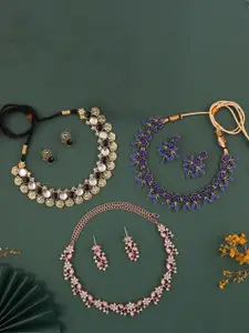 Anouk Gold-Plated Earring & Necklace Set