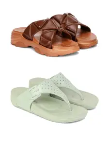 PENNEN Women Multicoloured Thong Flip-Flops