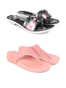 PENNEN Women Multicoloured Thong Flip-Flops