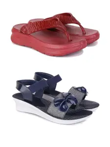 PENNEN Women Multicoloured Thong Flip-Flops