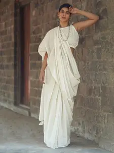 Chidiyaa Ethnic Motifs Printed Pure Cotton Saree