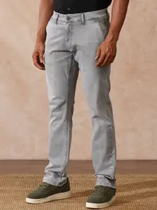 WROGN Men Comfort Regular Fit Mid-Rise Heavy Fade Jeans