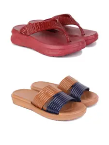 PENNEN Women Multicoloured Thong Flip-Flops