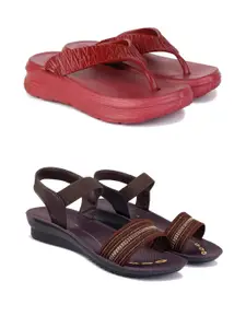 PENNEN Women Multicoloured Thong Flip-Flops