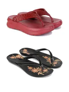 PENNEN Women Multicoloured Thong Flip-Flops