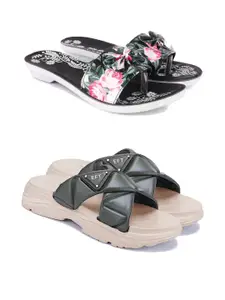 PENNEN Women Multicoloured Thong Flip-Flops