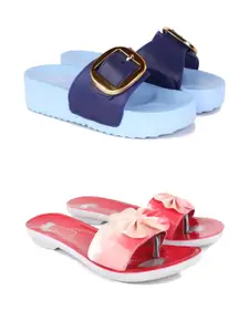 PENNEN Women Multicoloured Thong Flip-Flops