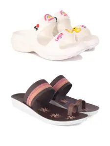 PENNEN Women Multicoloured Thong Flip-Flops