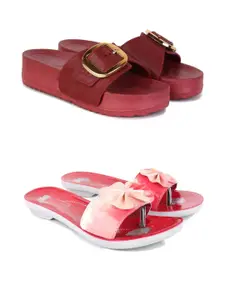 PENNEN Women Multicoloured Thong Flip-Flops