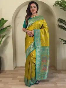 DEVATITHI Women Ethnic Motifs Zari Silk Blend Saree